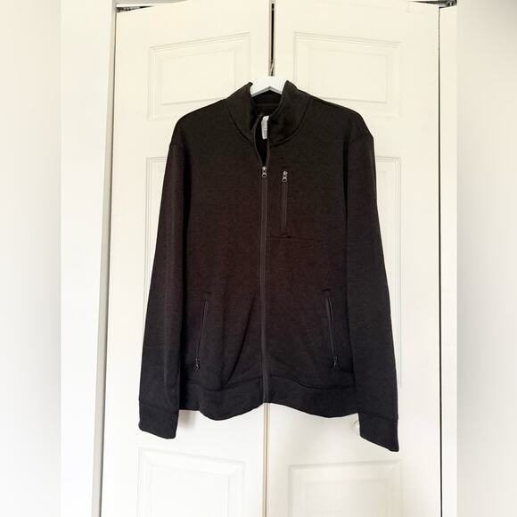 Sonoma Goods for Life Kohl's Dark Gray Fleece Zip Up Jacket Size XL - Picture 2 of 5